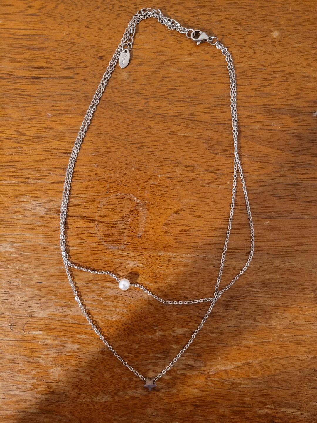 Beautiful Earth Layered Star & Pearl Necklace