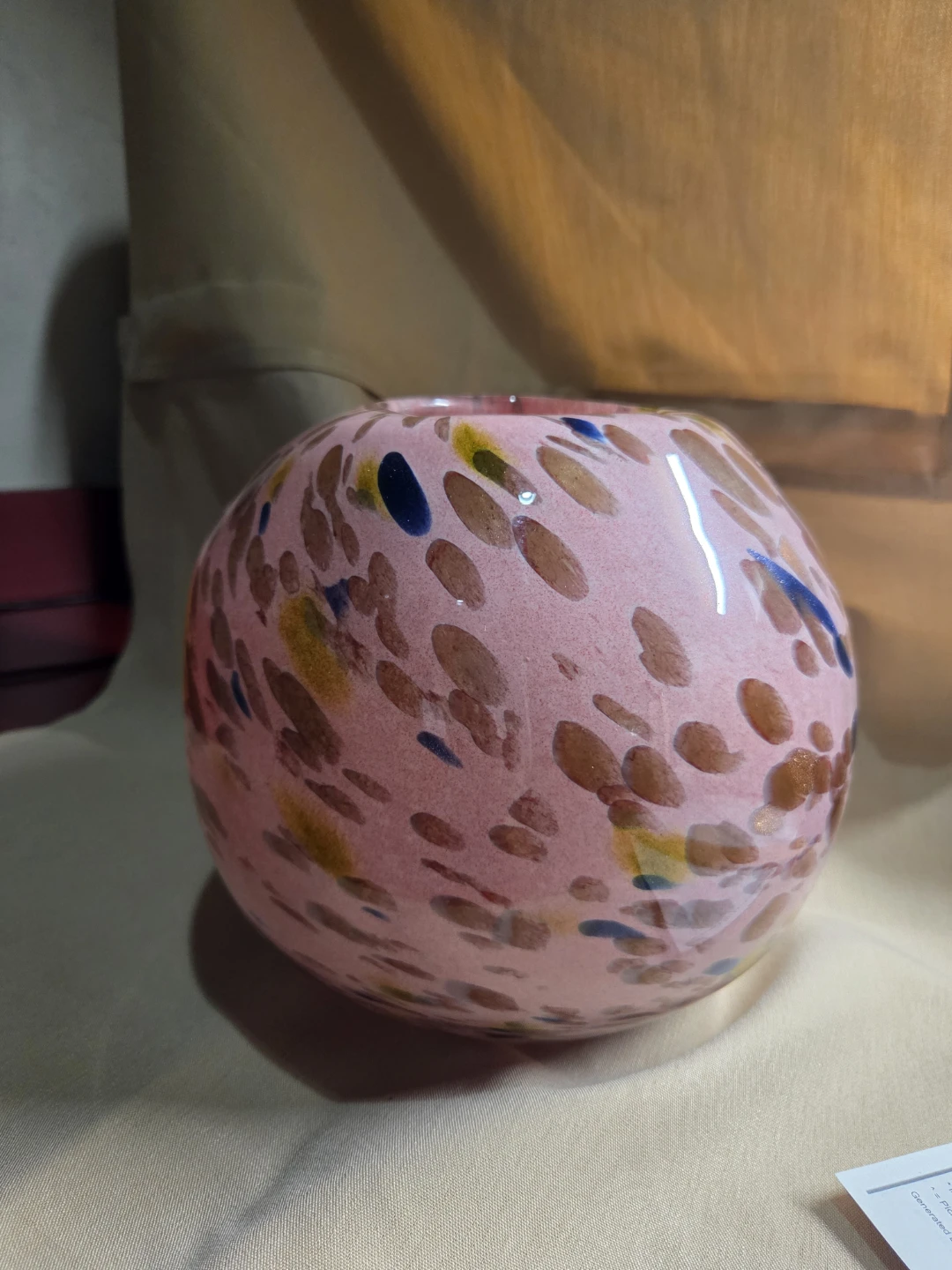 Pink Swirl Glass Vase