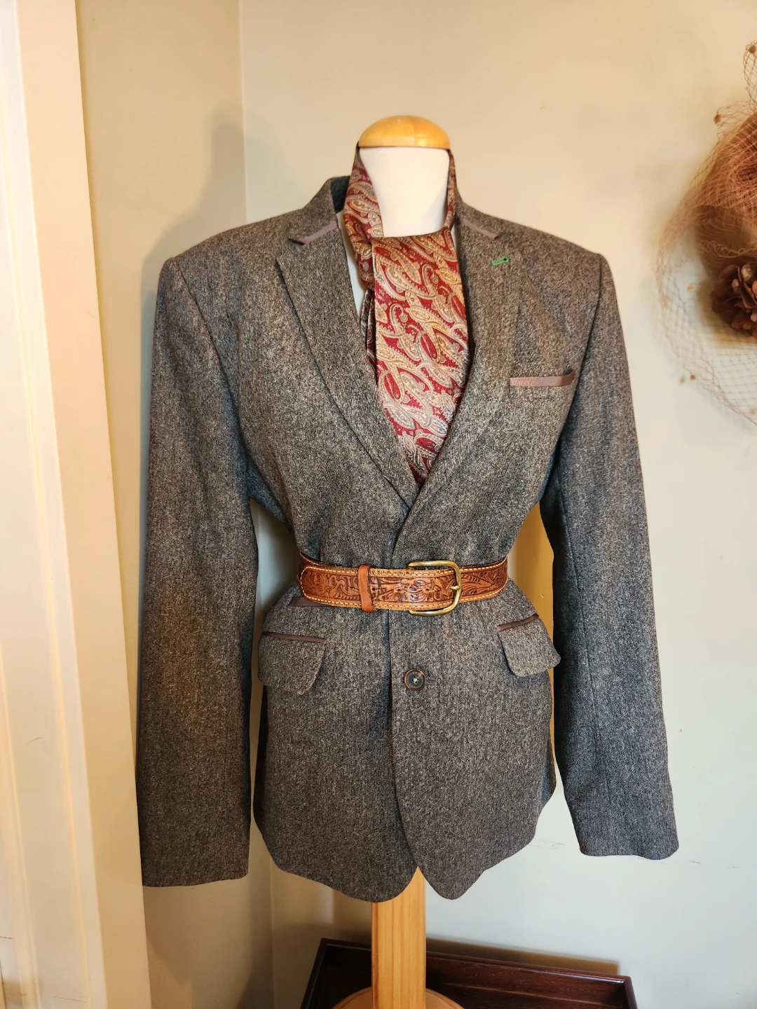 New TED BAKER Grey WOOL Tweed Blazer - photo 5
