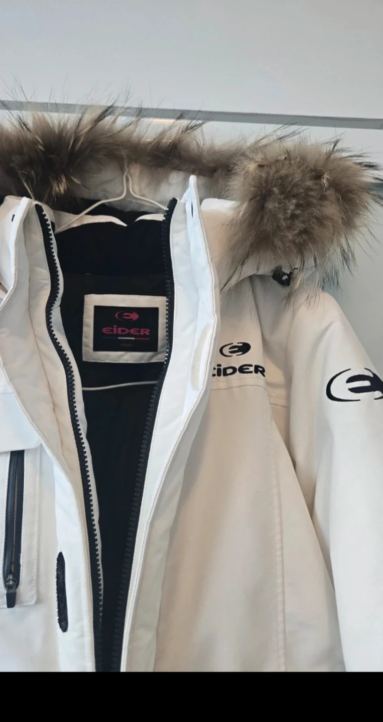 Eider White Parka Jacket with Fur Hood - photo 3