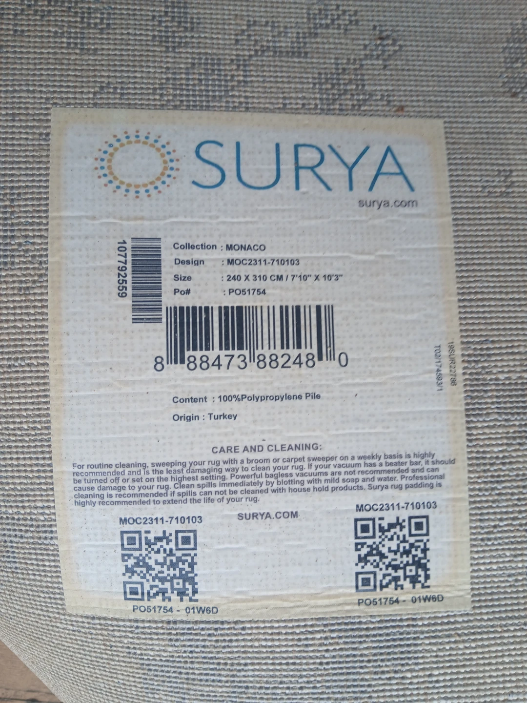Surya Monaco Collection Area Rug 7'10" x 10'3" - photo 3