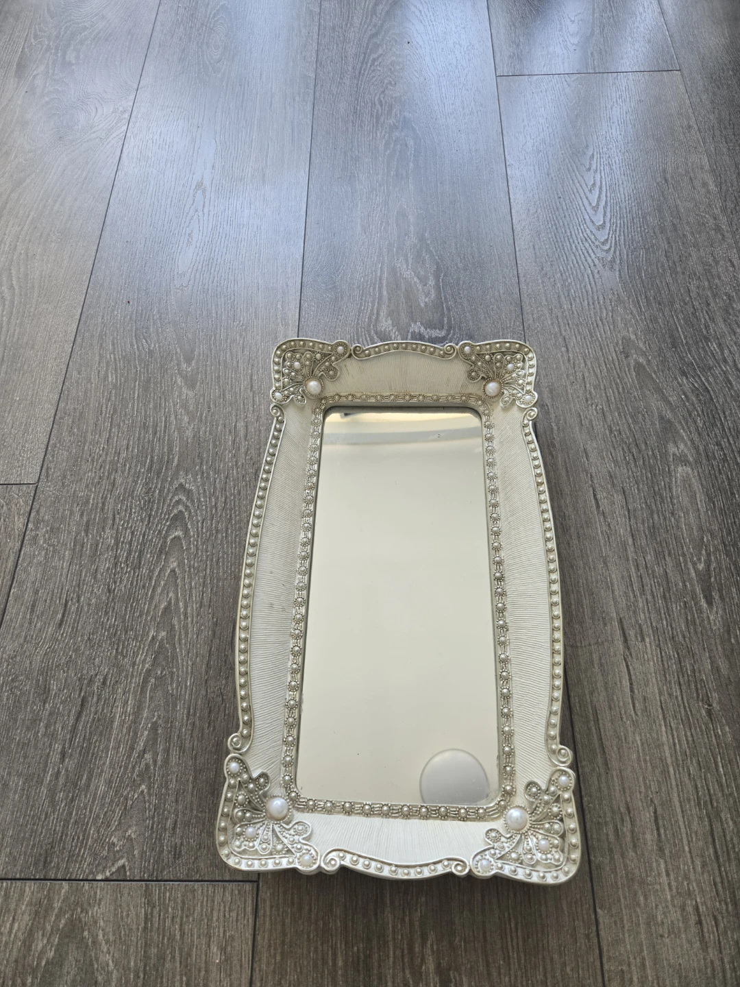 Ornate Decorative Tray with Mirror