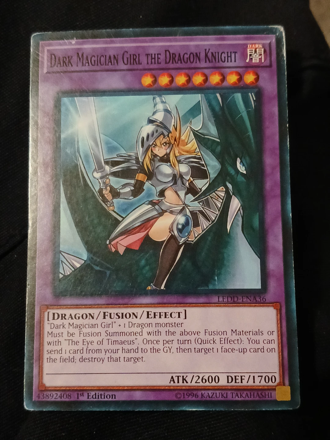 Yu-Gi-Oh! Dark Magician Girl The Dragon Knight LEDD-ENA36 1st Ed