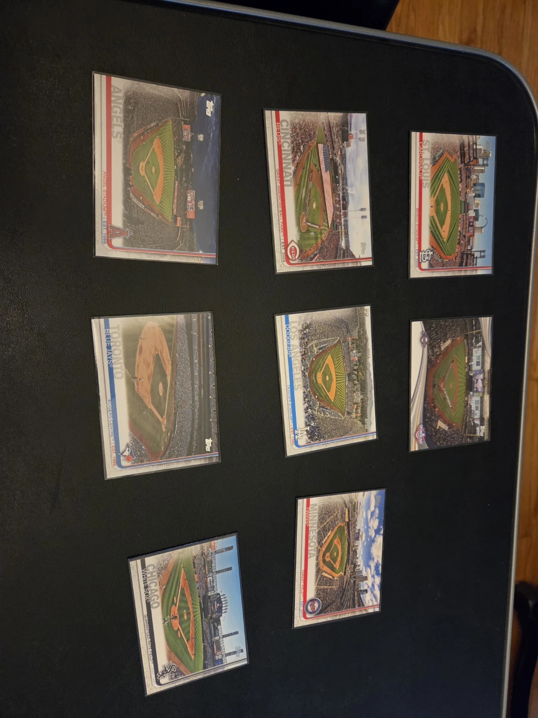 A set of stadium cards of all different MLB stadiums