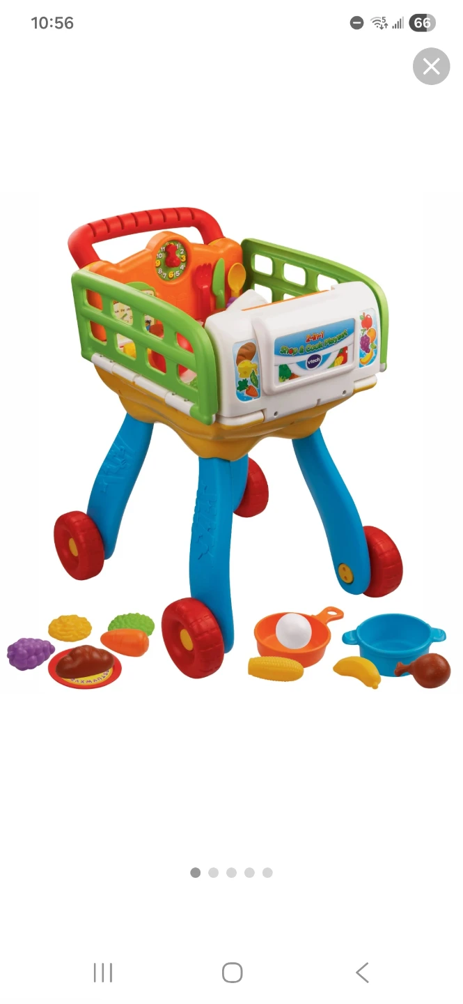 VTech 2-in-1 Shop & Cook Playset Toy Shopping Cart