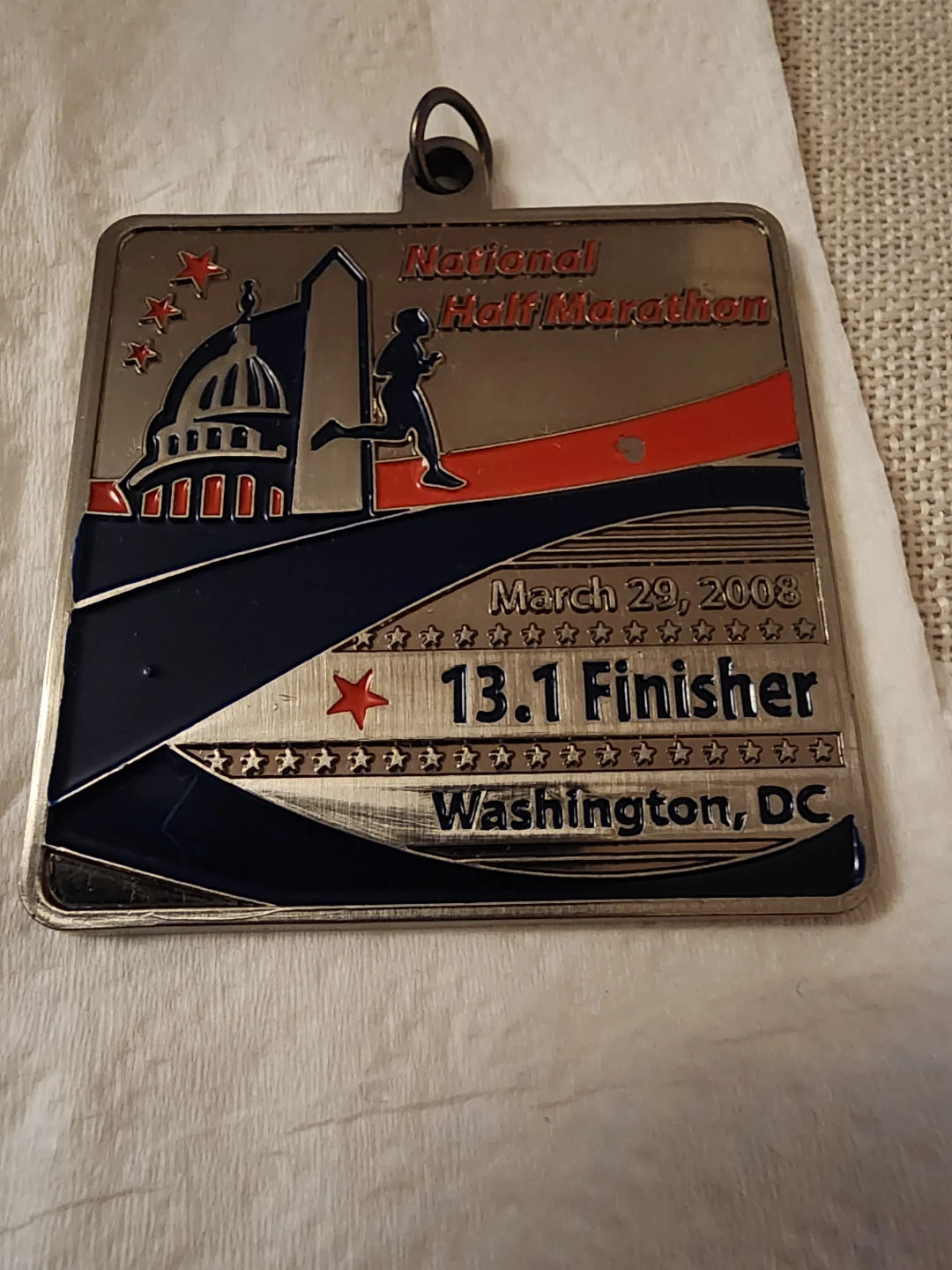 National Half Marathon 13.1 Finisher Medal - Washington, DC 2008