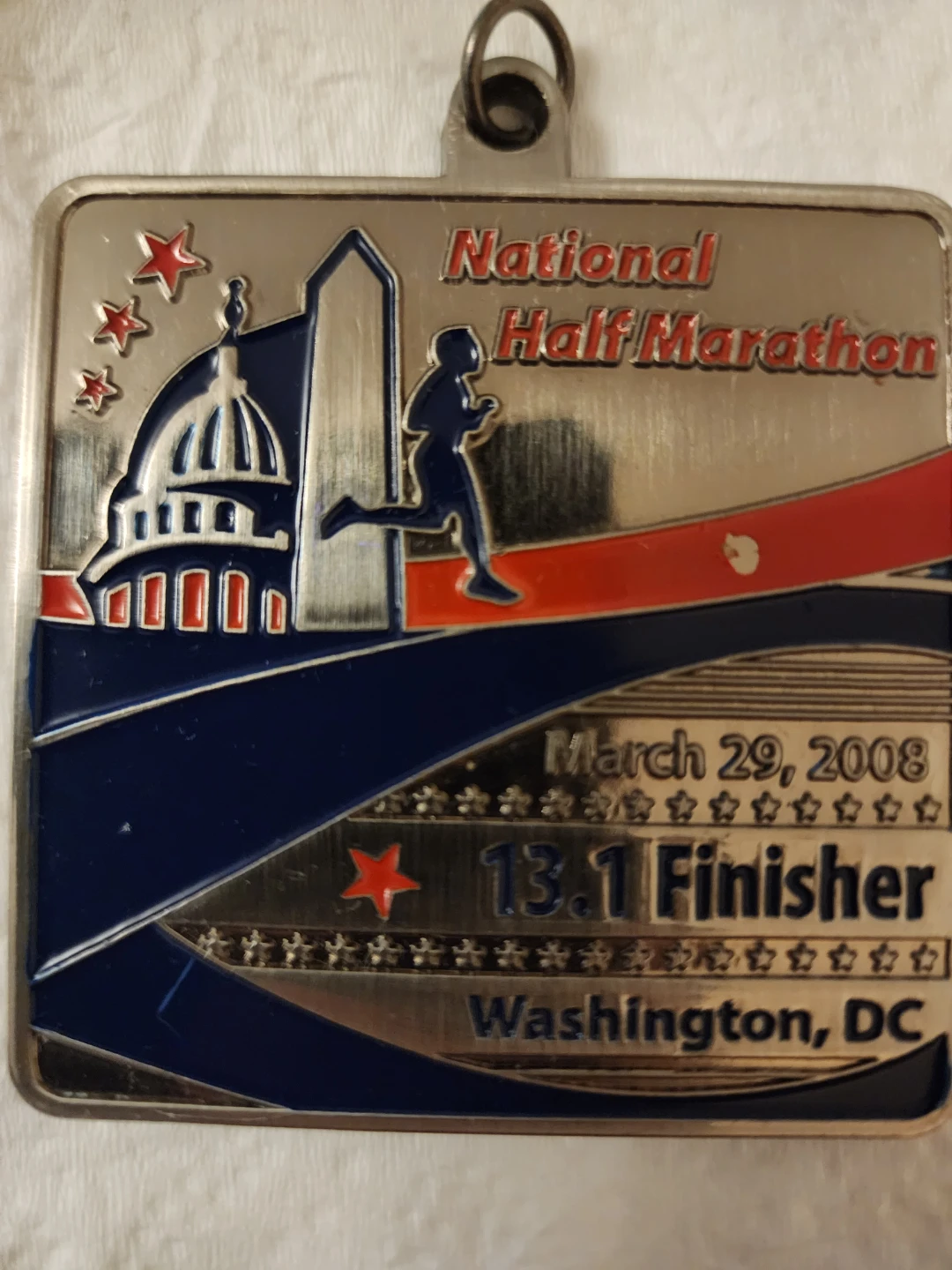 National Half Marathon 13.1 Finisher Medal - Washington, DC 2008 - photo 2