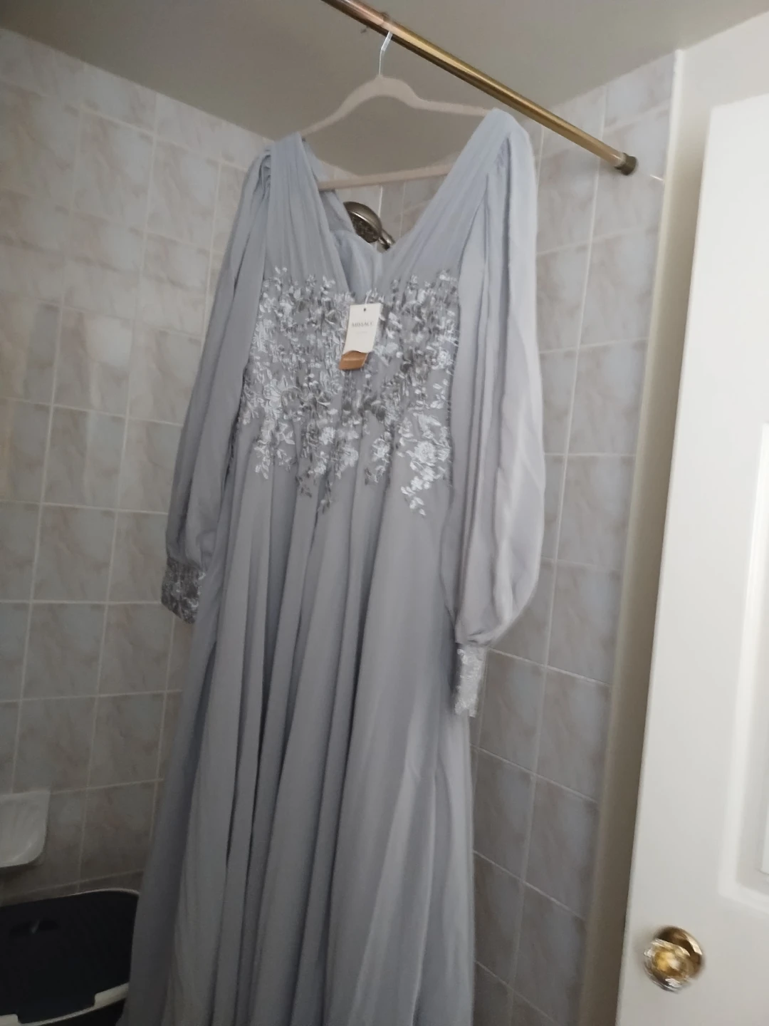 Missac A-Line V-Neck Long Sleeve Dress