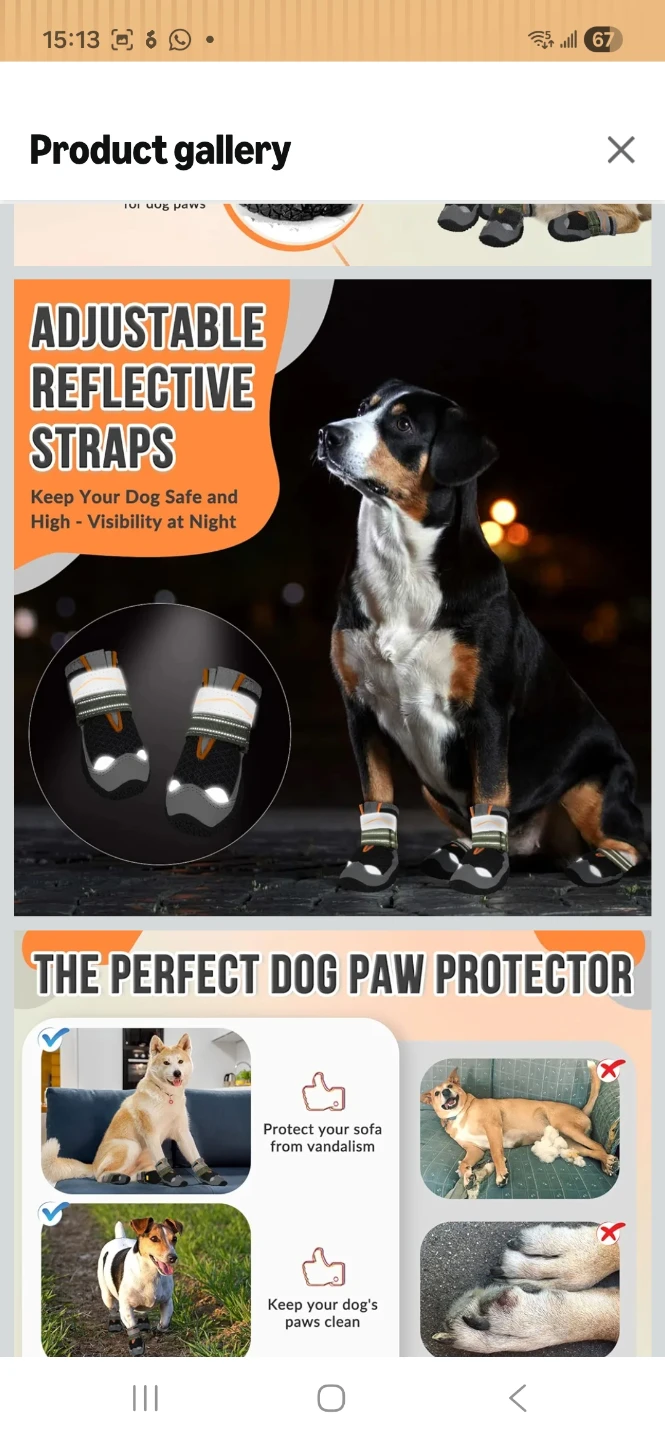 Small Dog Boots 4pcs as a set, Size #1 - photo 2