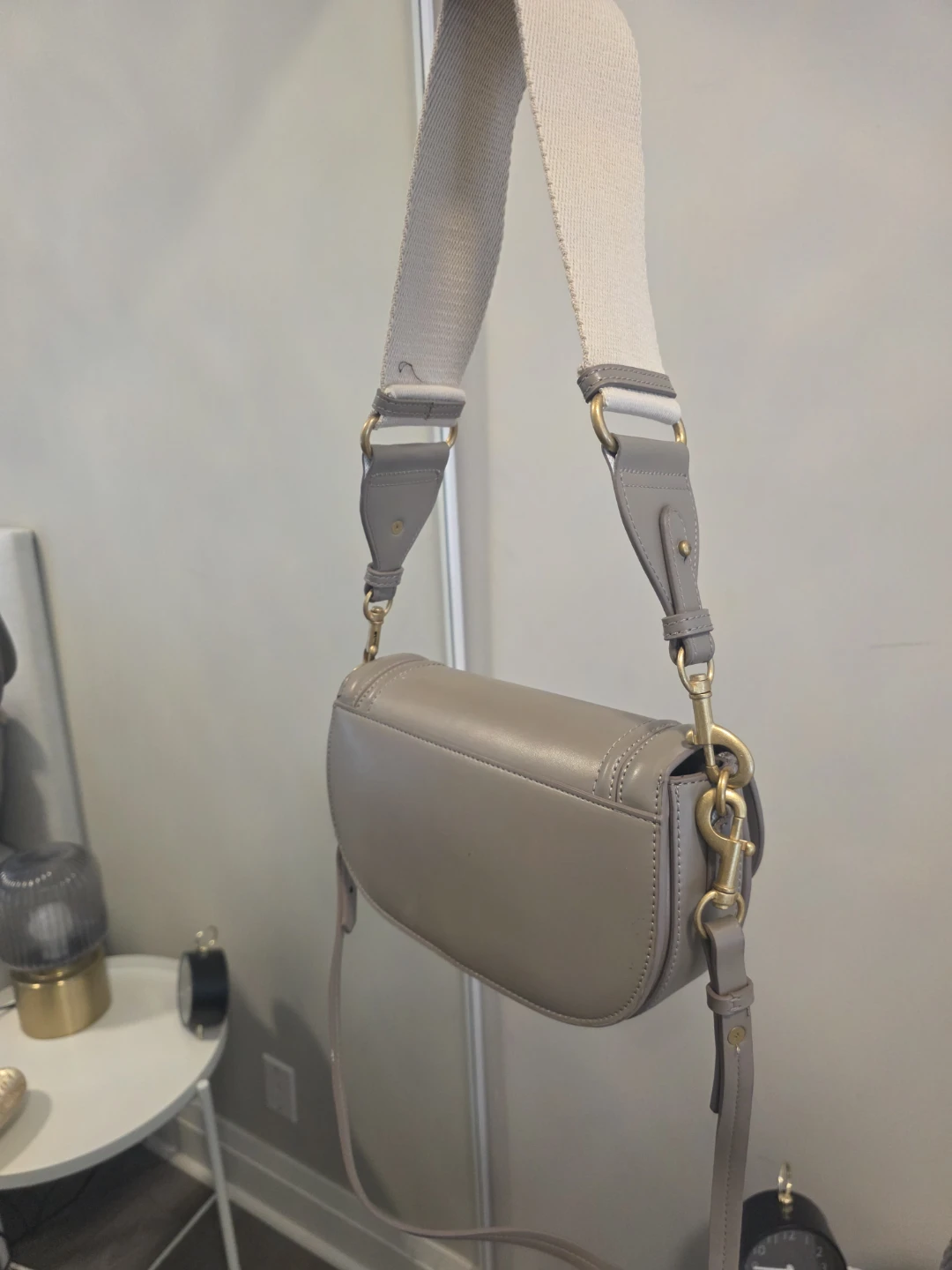 Zara Women's Beige Leather Crossbody Bag - photo 2