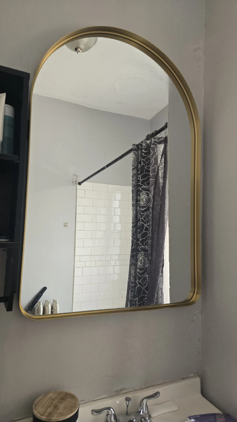 Arched Gold Framed Mirror