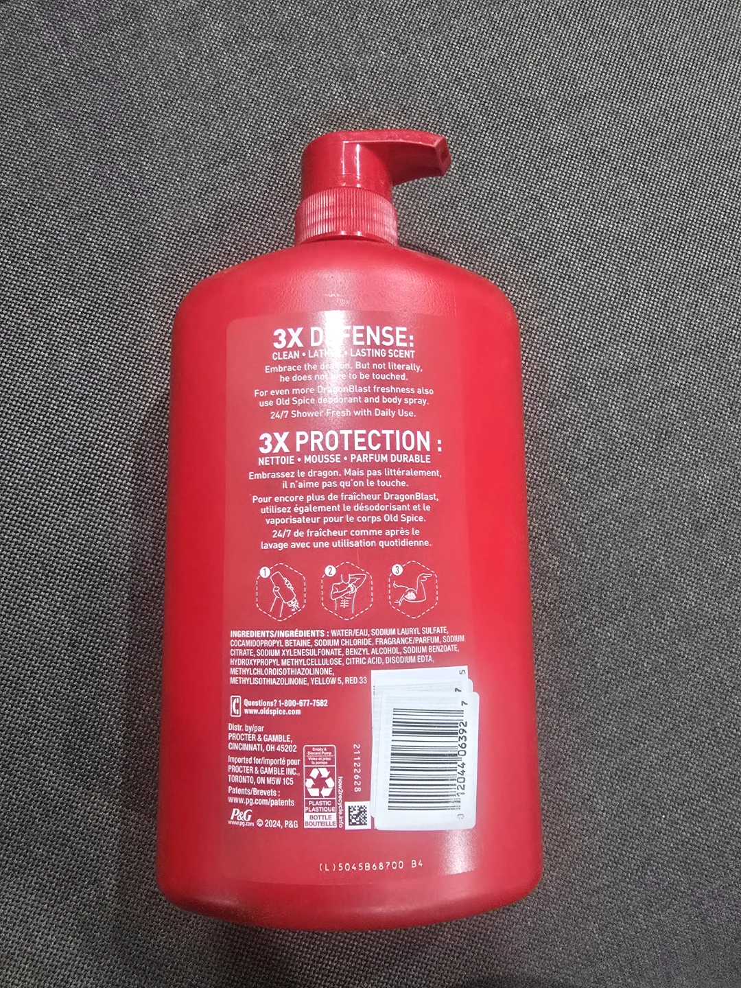 Old Spice Dragonblast Body Wash - Warm Woody Scent - photo 2