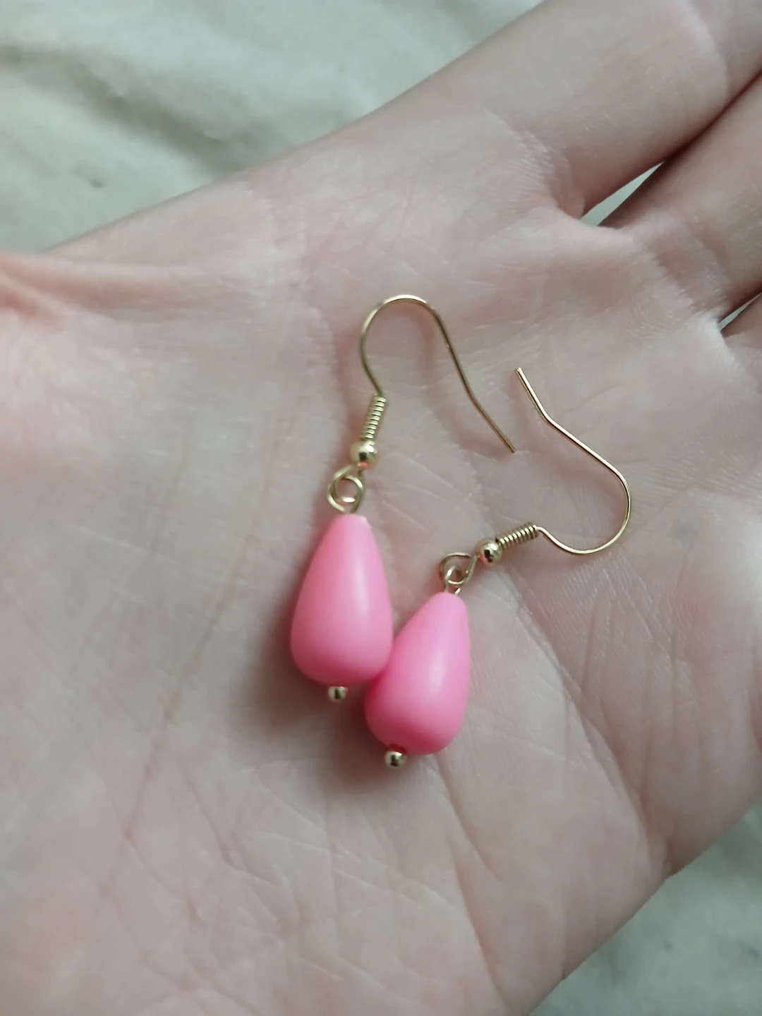 Pink Teardrop Earrings - photo 3