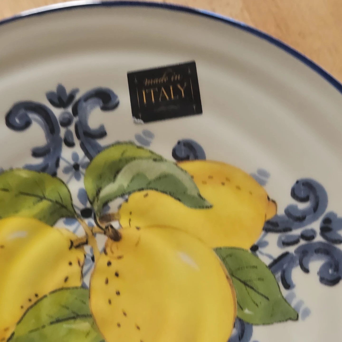 6 Pieces Ceramica Cuore "Lemons" Dinner  Plate Made in Italy - photo 3