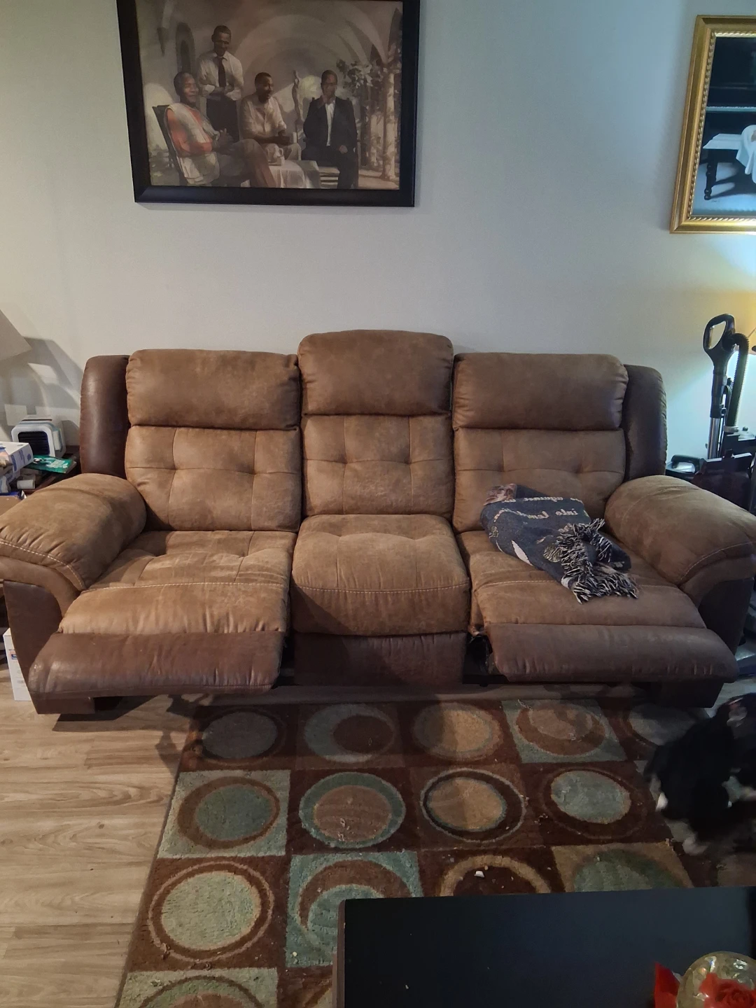 Leather sofa and love seat - photo 2