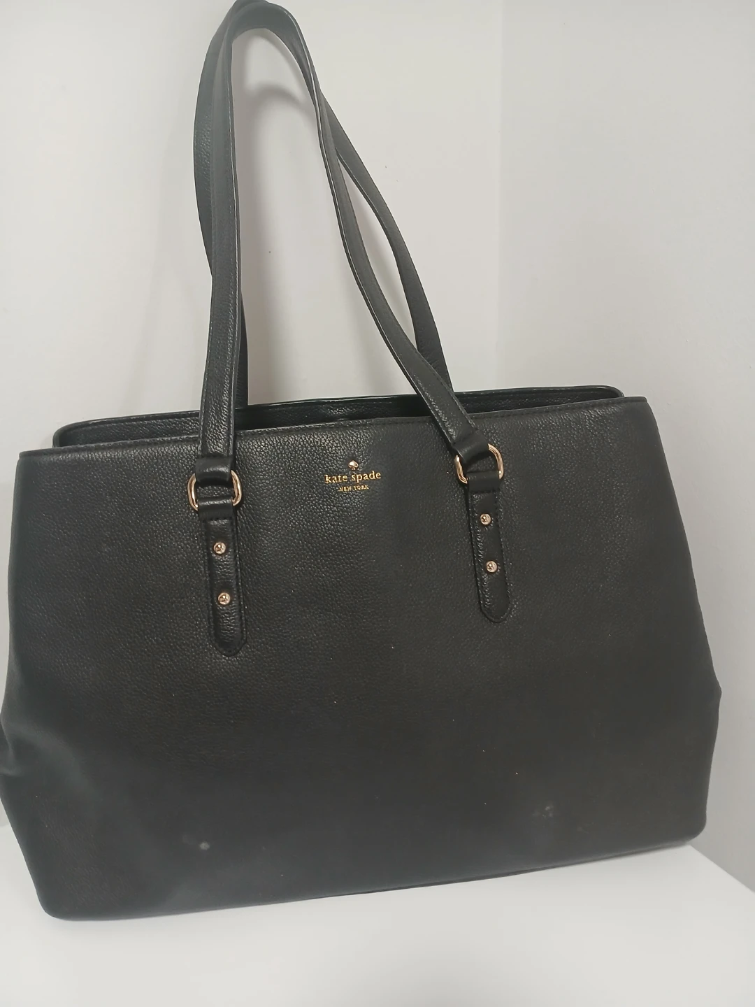 Kate Spade Black Leather Tote Bag