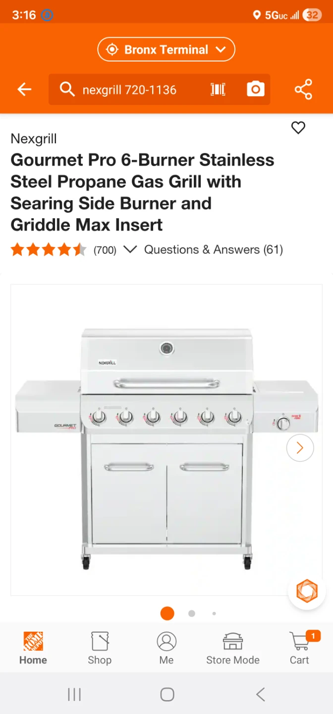 New Nexgrill Gourmet 6 burner propane gas grill