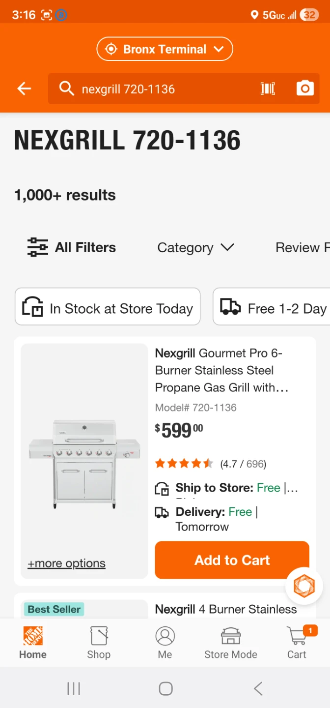 New Nexgrill Gourmet 6 burner propane gas grill - photo 2