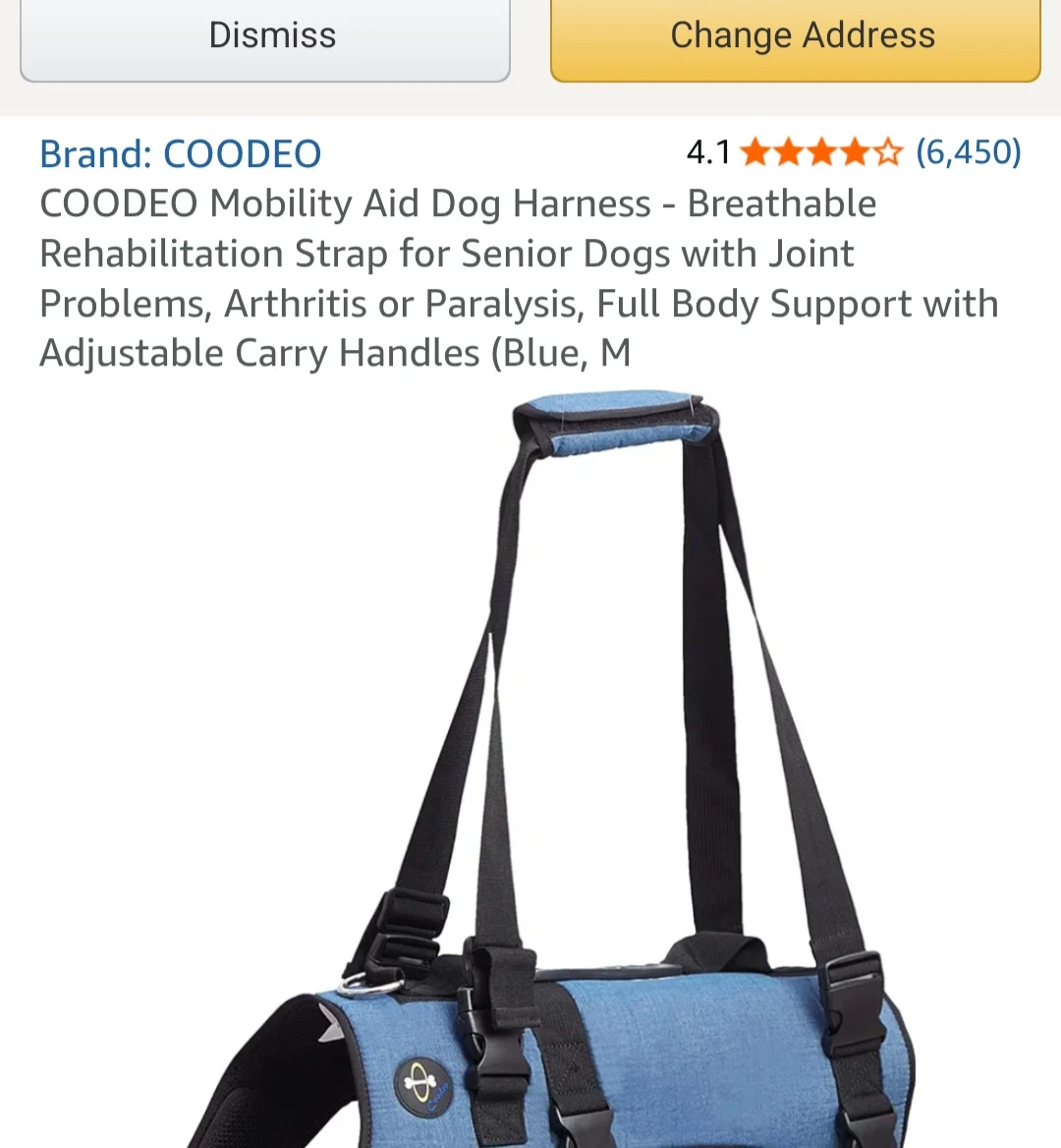 COODEO Mobility Aid Dog Harness - Breathable Rehabilitation .... - photo 2