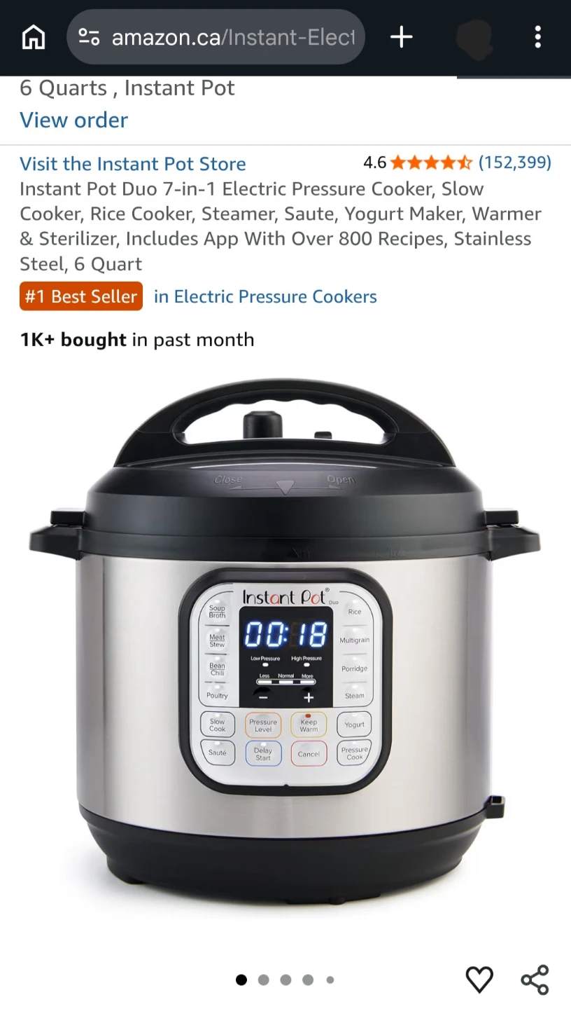 Instant Pot Duo 7-in-1 Electric Pressure Cooker, 6 Quart - photo 3