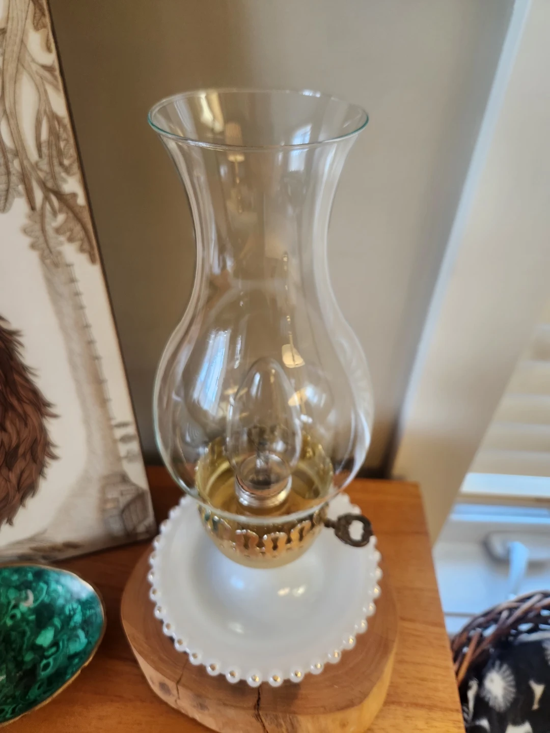 1970s Glass Shade lantern style lamp - photo 3