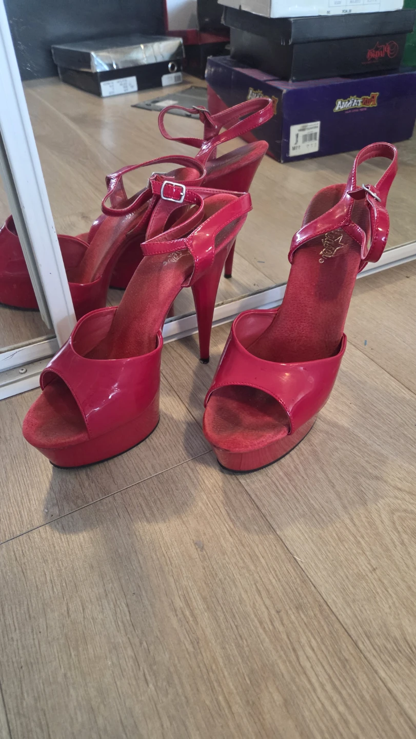 Pleaser Red Platform Heels