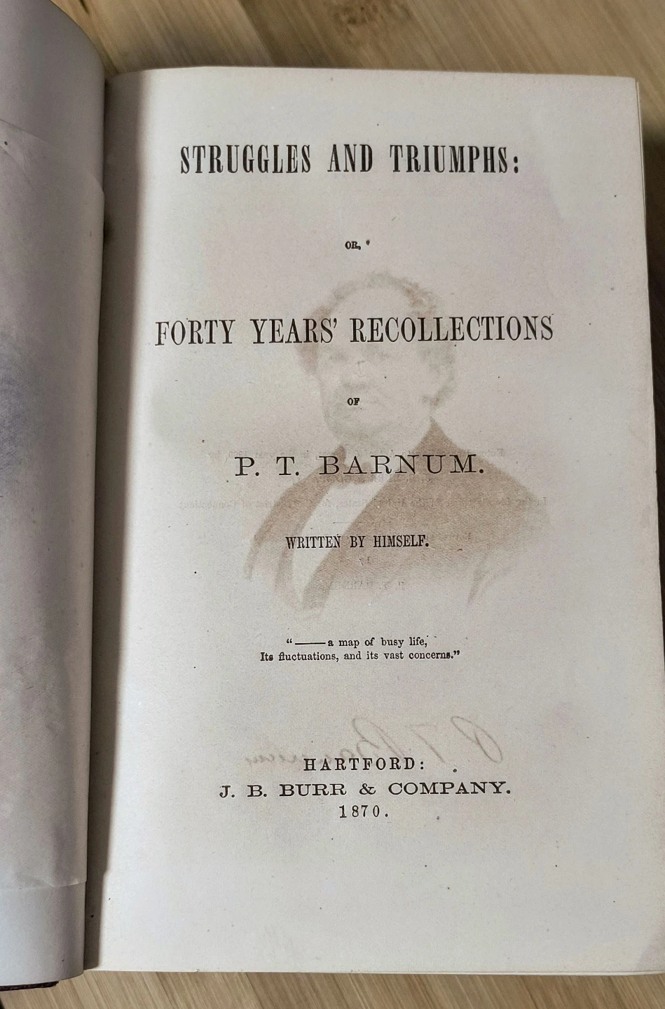 Vintage (Rare) P.T. Barnum Book ~1870 Edition - photo 2