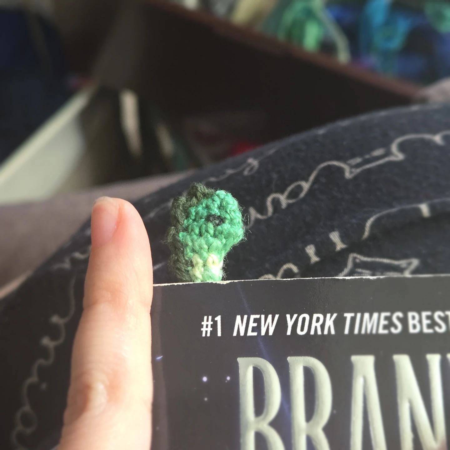 Handmade micro-crochet Dinosaur Bookmark 🌱 - photo 4