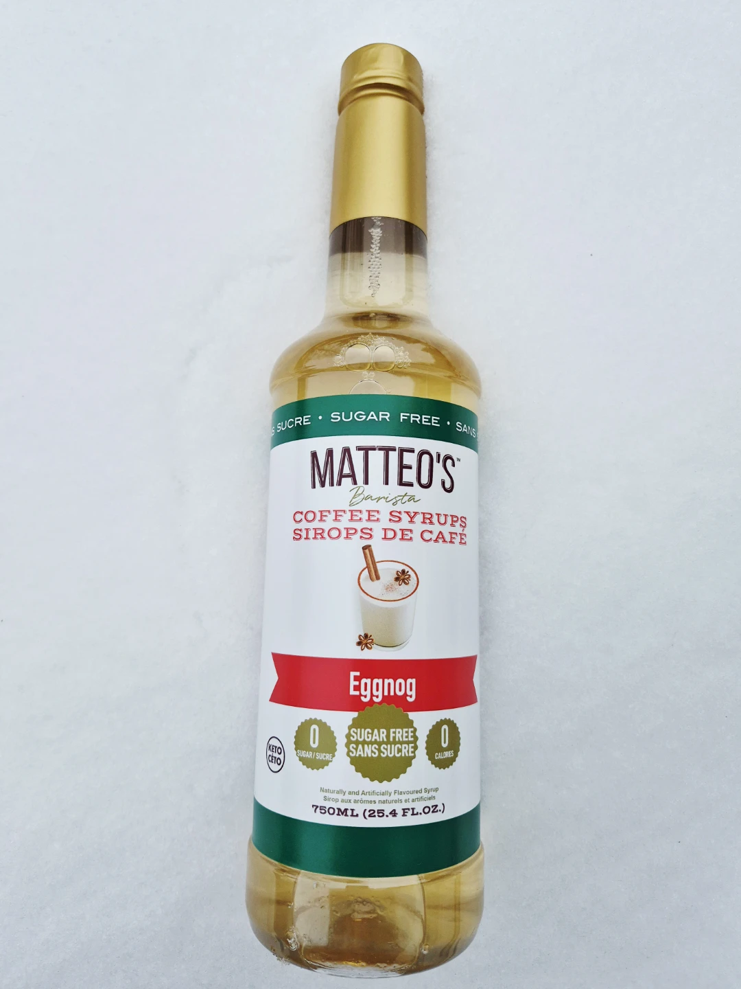 Eggnog flavoured sugar free syrup!