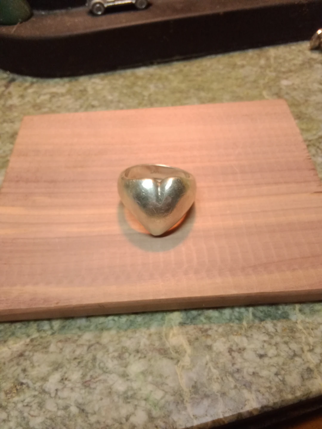 Sterling Silver Heart Ring Size 7