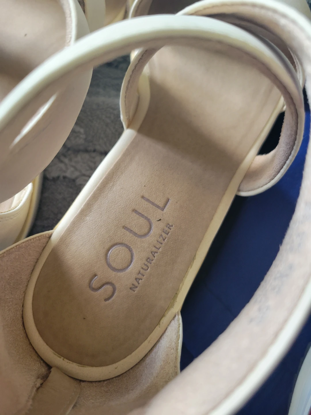 SOUL Naturalizer Women's Wedge Sandals Cream Size 7 - photo 3