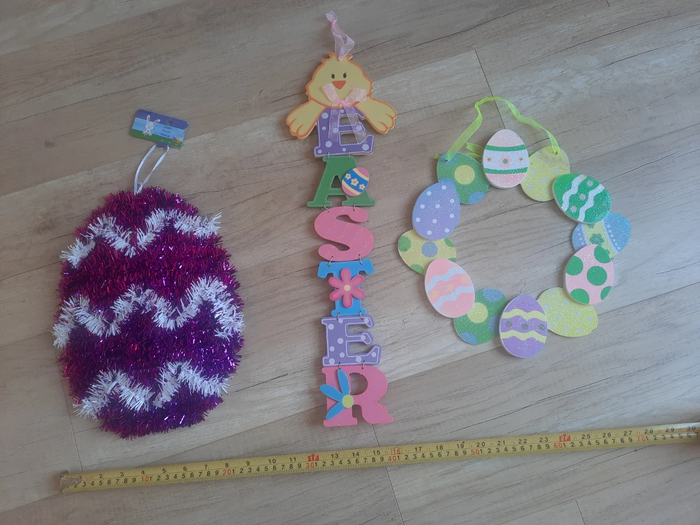 Easter Decoration Set - Egg, Wreath, and 'EASTER' Sign - photo 2