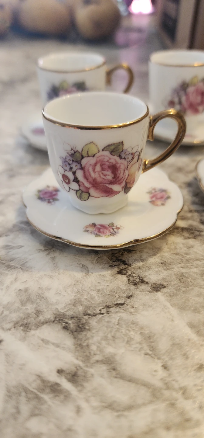 Angel and Floral Design Tea Set - photo 4
