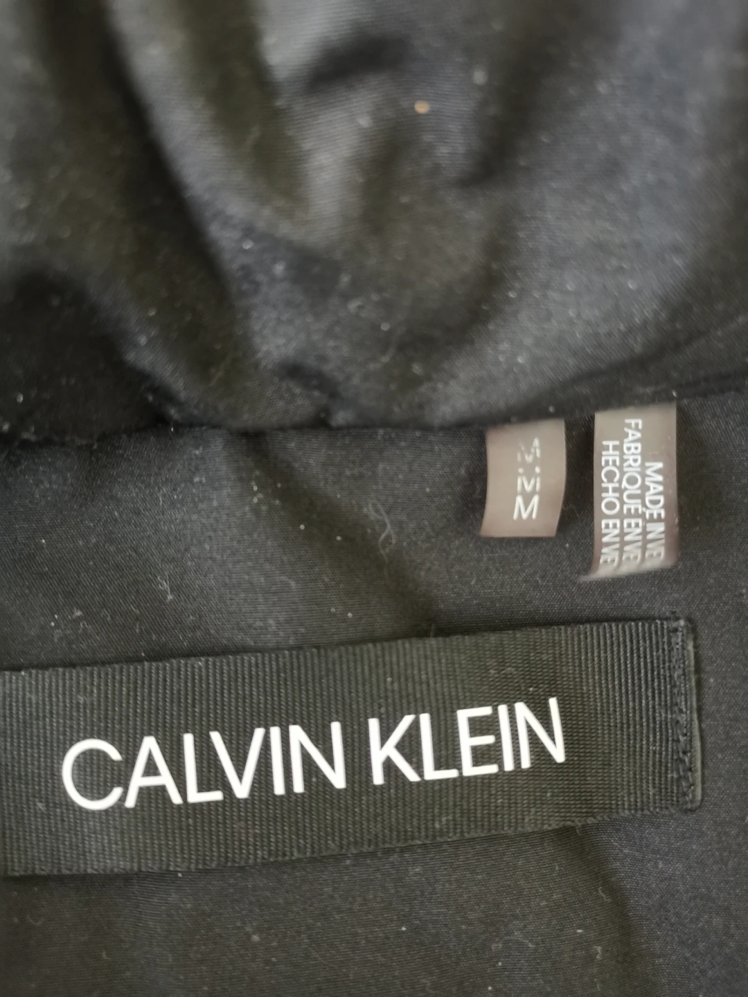 Calvin Klein Black Winter Bomber Jacket with Fur Hood - Medium - photo 2