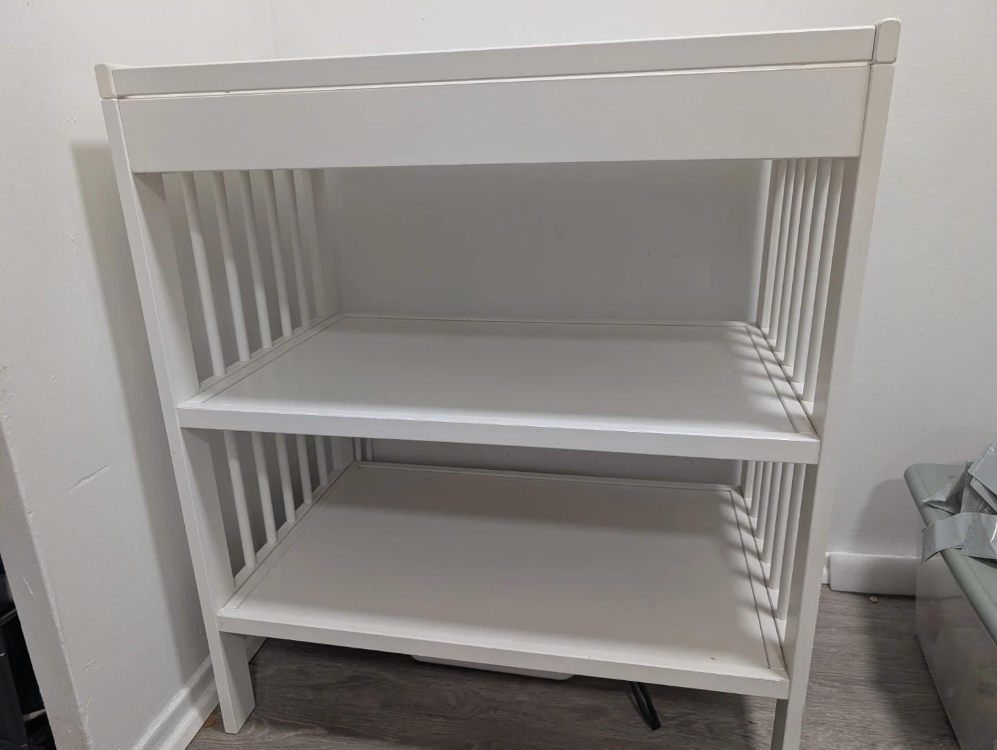 White Changing Table with Shelves