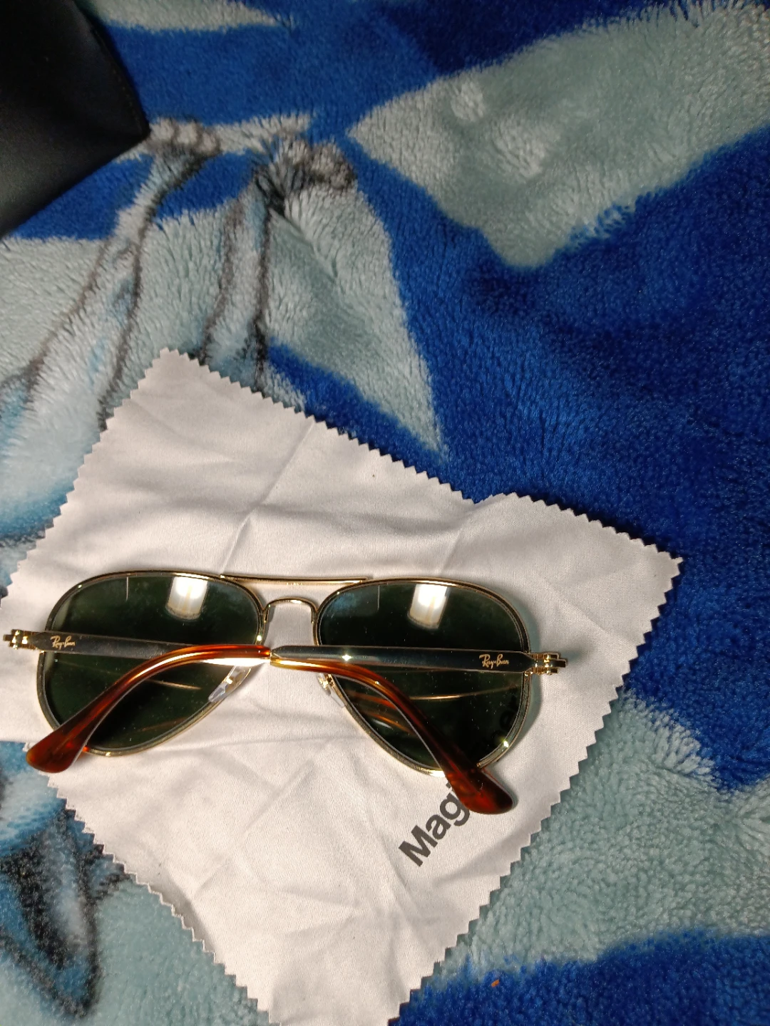Ray-Ban Aviator Sunglasses Gold Frame Green Lens - photo 3