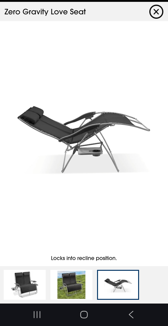 Uline Zero Gravity Love Seat - photo 2