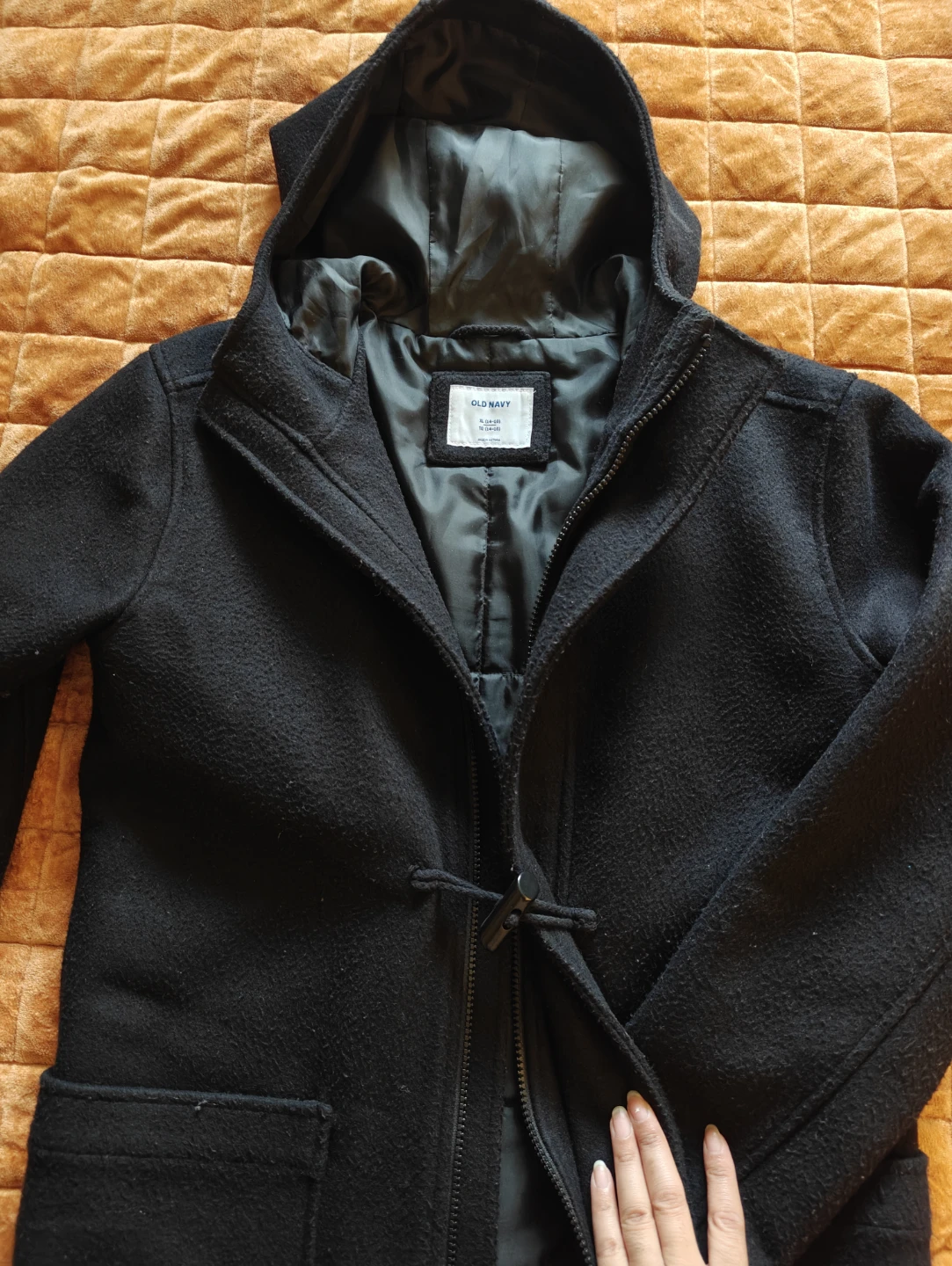 Black Duffle Coat XL (14-16) - photo 3
