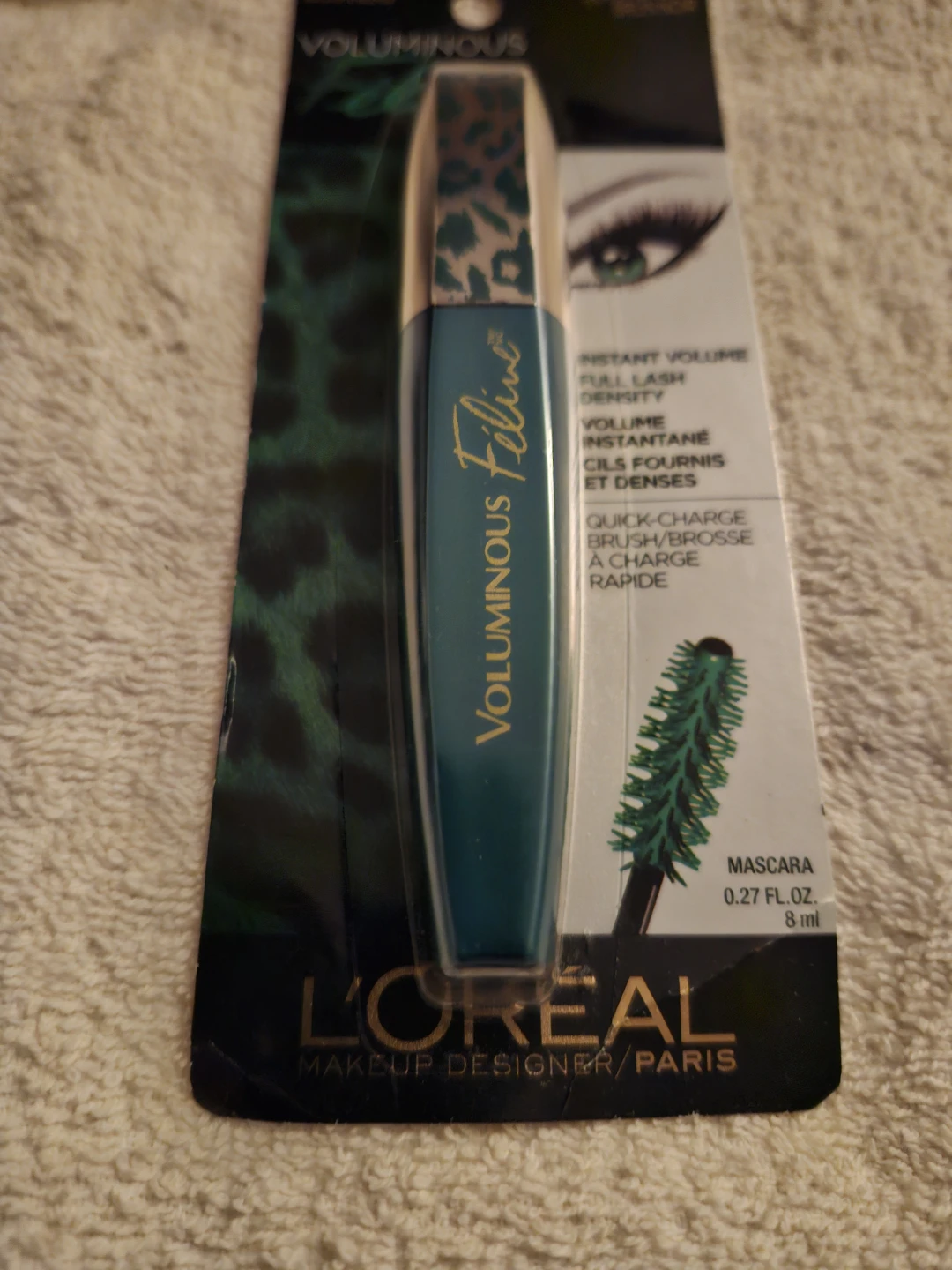 NEW L'Oreal SEALED Voluminous Mascara, BLACK BROWN