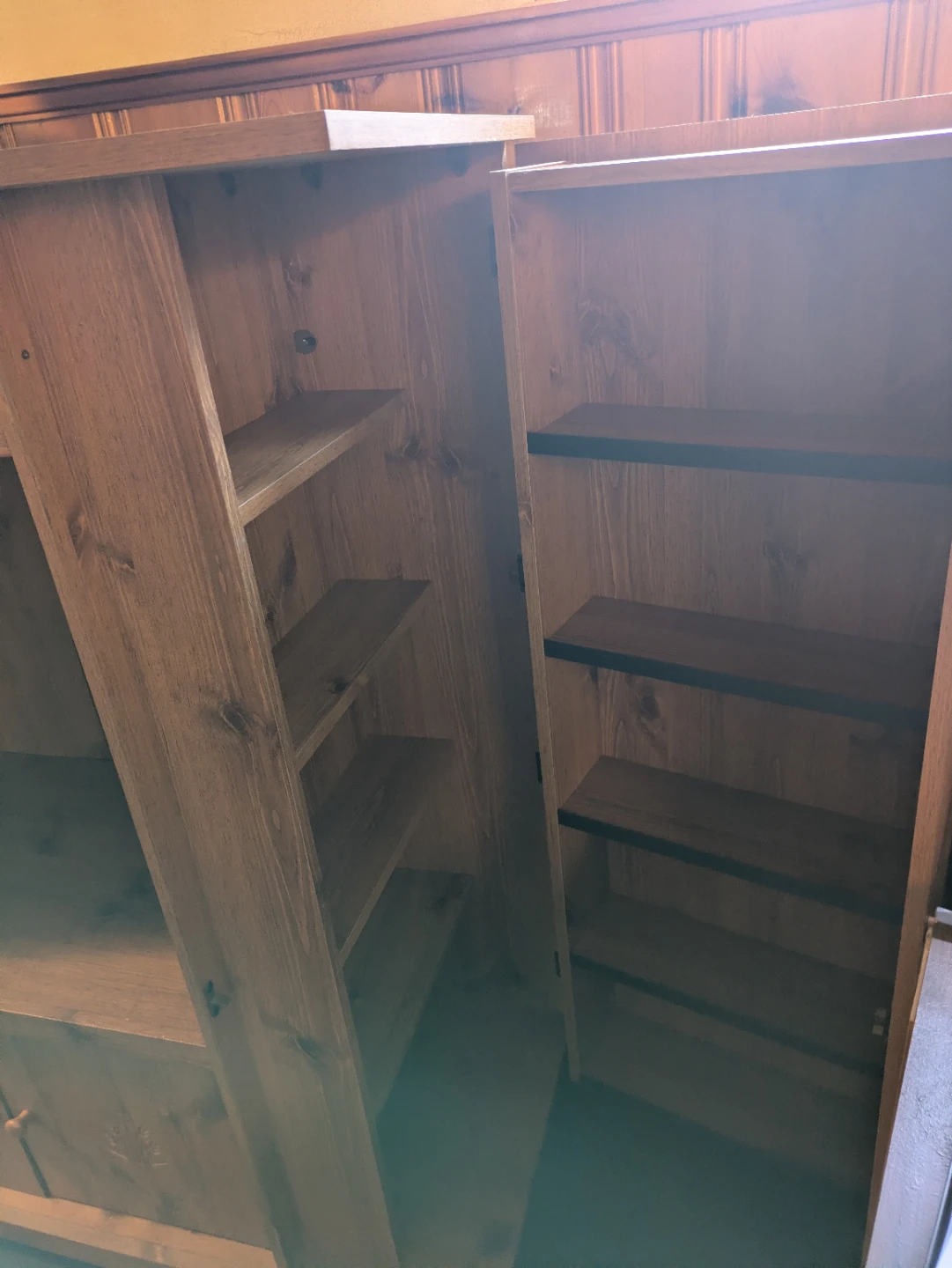 Wooden Entertainment Unit with Glass Doors - photo 3