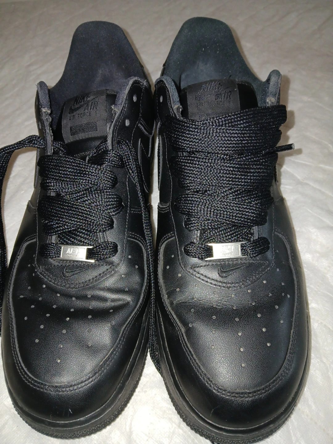 Nike Air Force 1 '07 with Supreme fomhoBlack Leather Sneakers