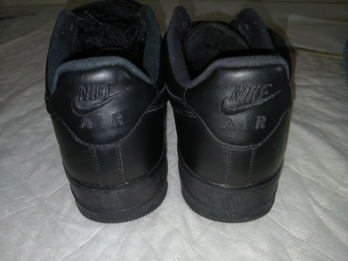 Nike Air Force 1 '07 with Supreme fomhoBlack Leather Sneakers - photo 5