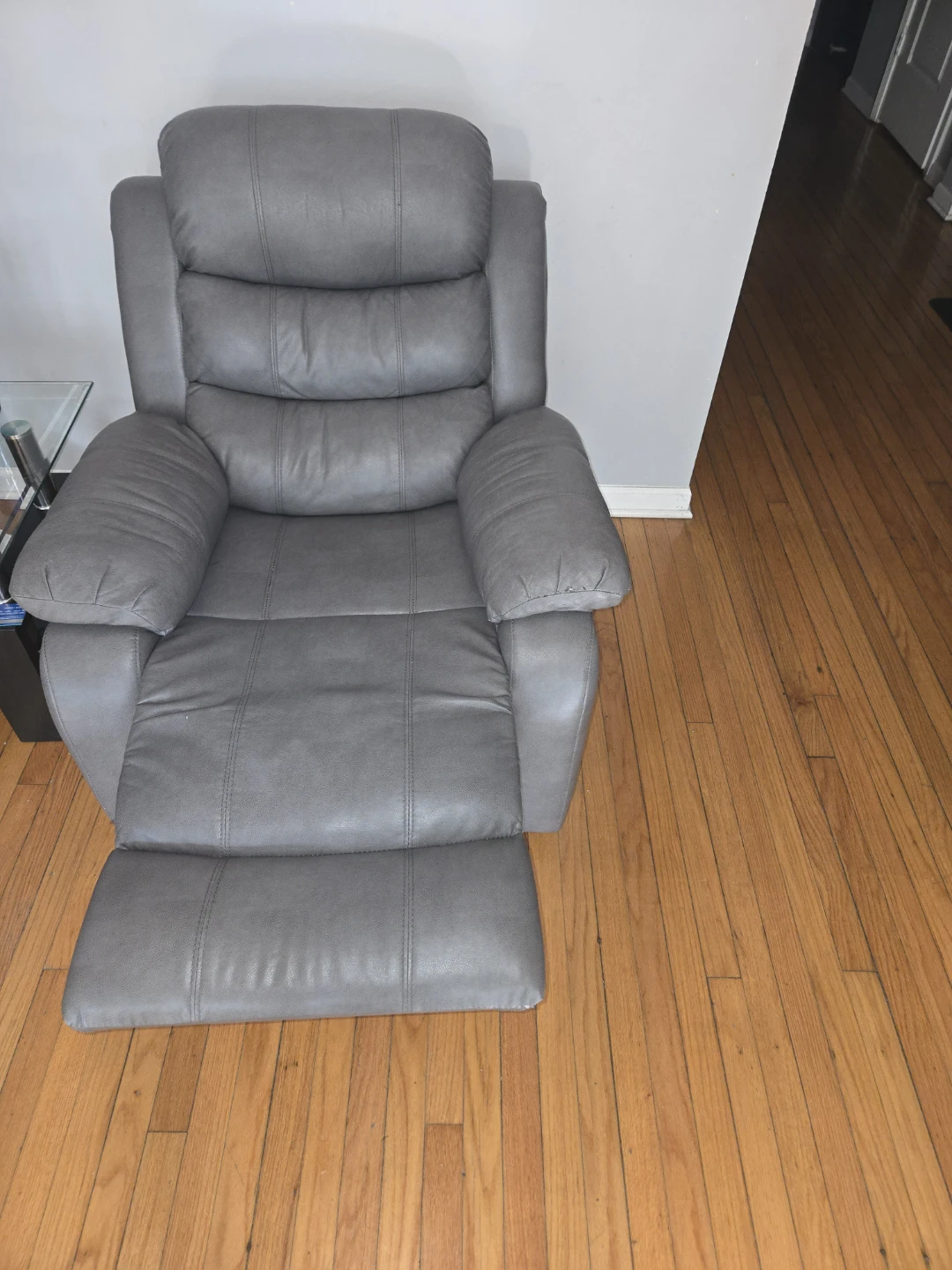 Gray Loveseat Recliner with Cup Holders - photo 2