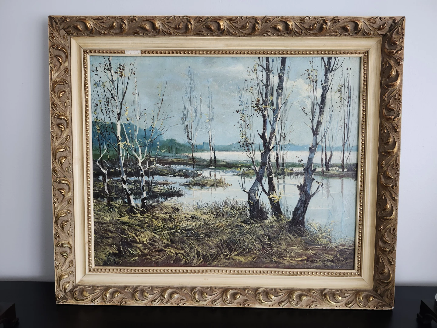 Vintage Landscape Painting by B. Lesiak , 1982. Oil 70x 55 cm