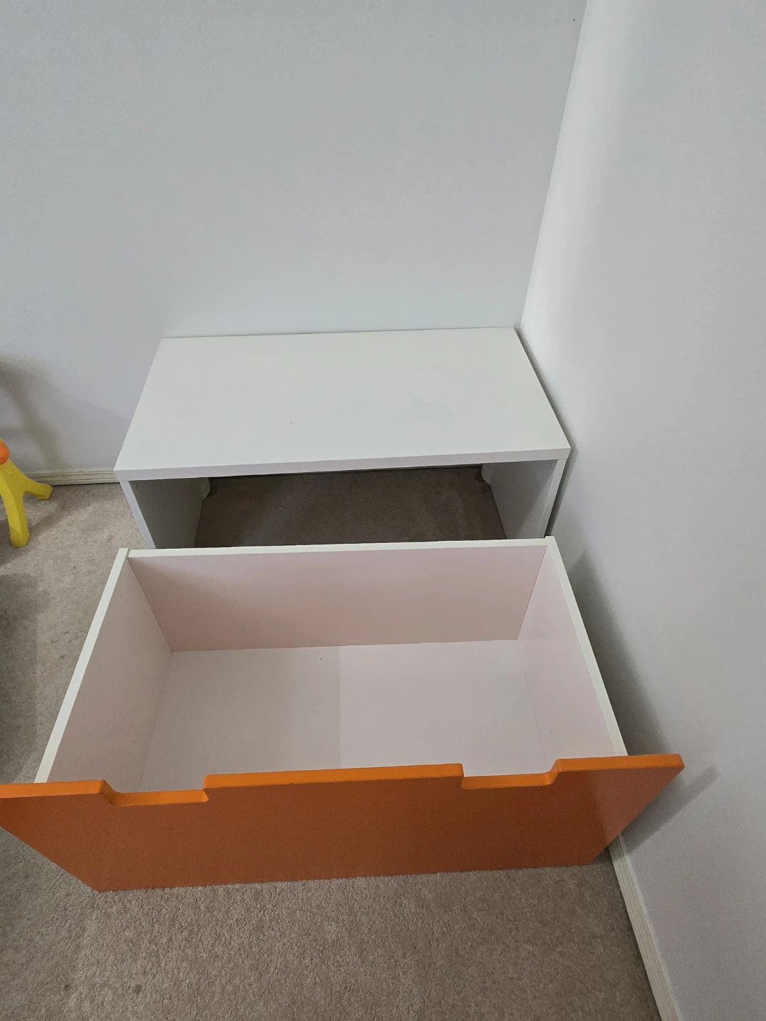 IKEA Orange and White Toy Storage Box - photo 2