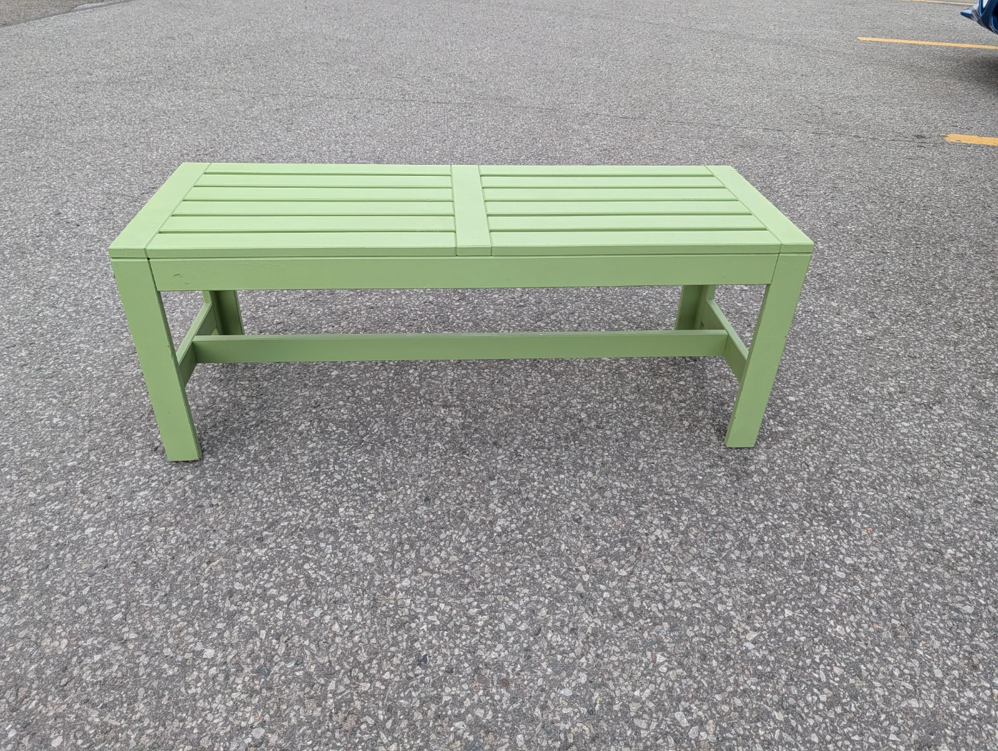 Light Green Wooden Bench - photo 3