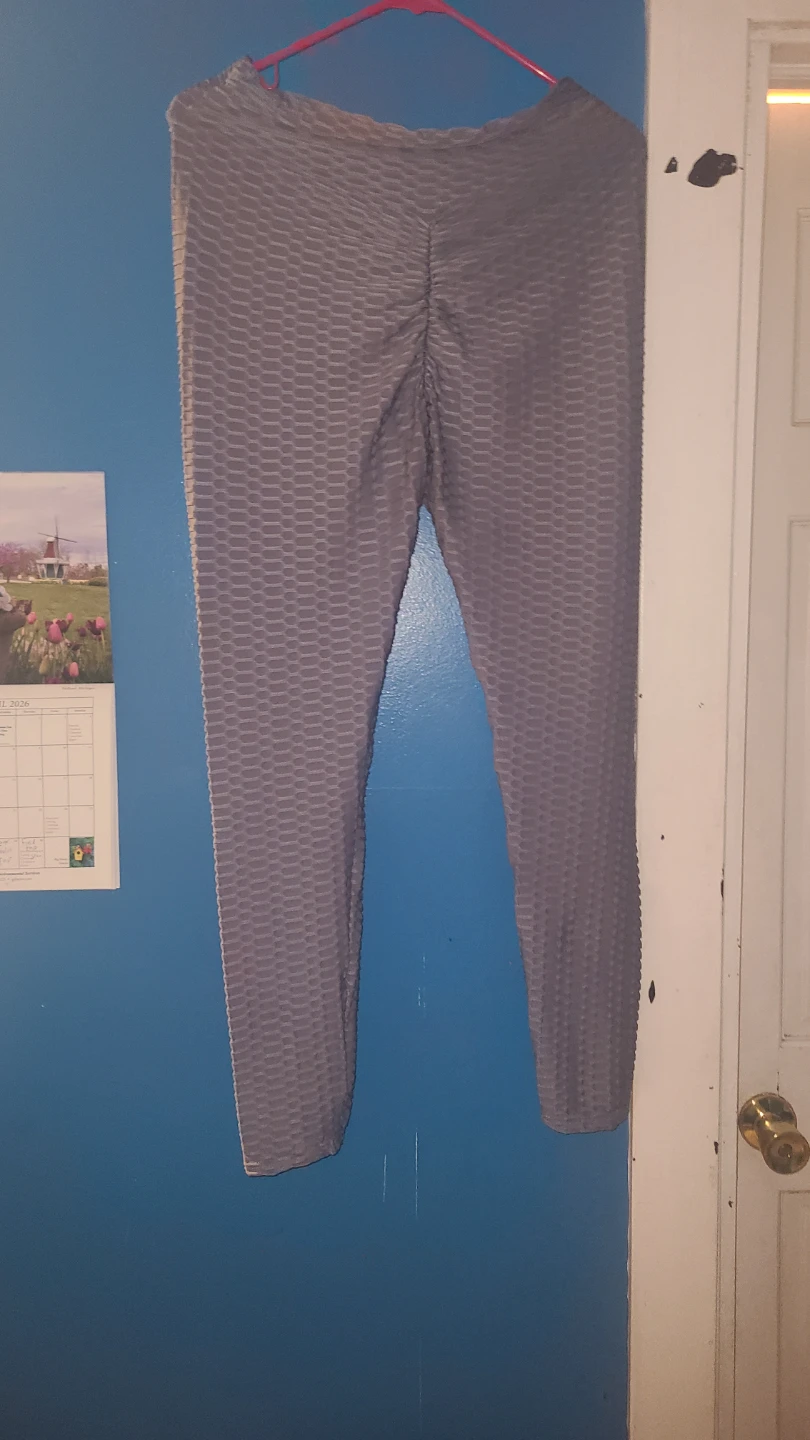 Light Grey Textured Leggings - photo 2