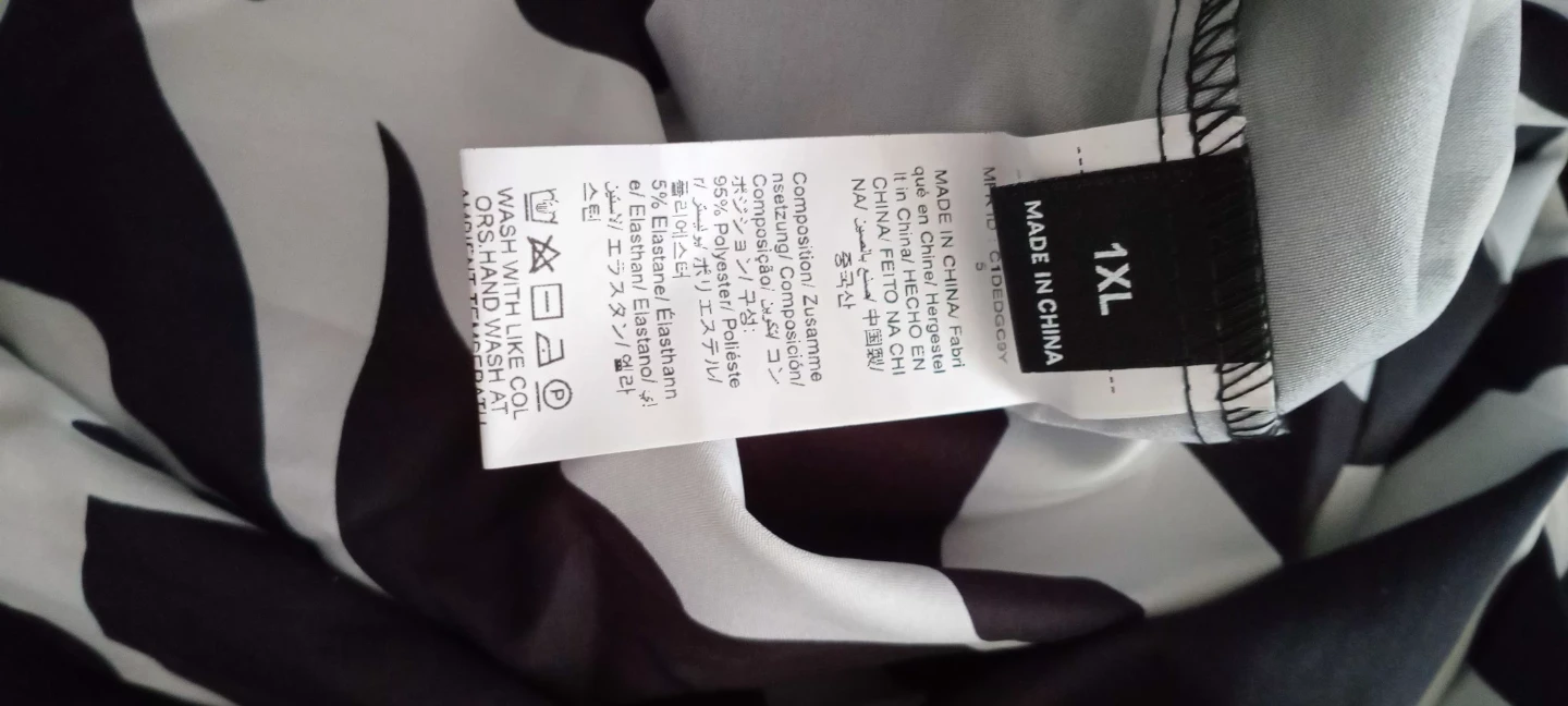 Wide Leg Patterned Pants - Size 1XL - photo 4