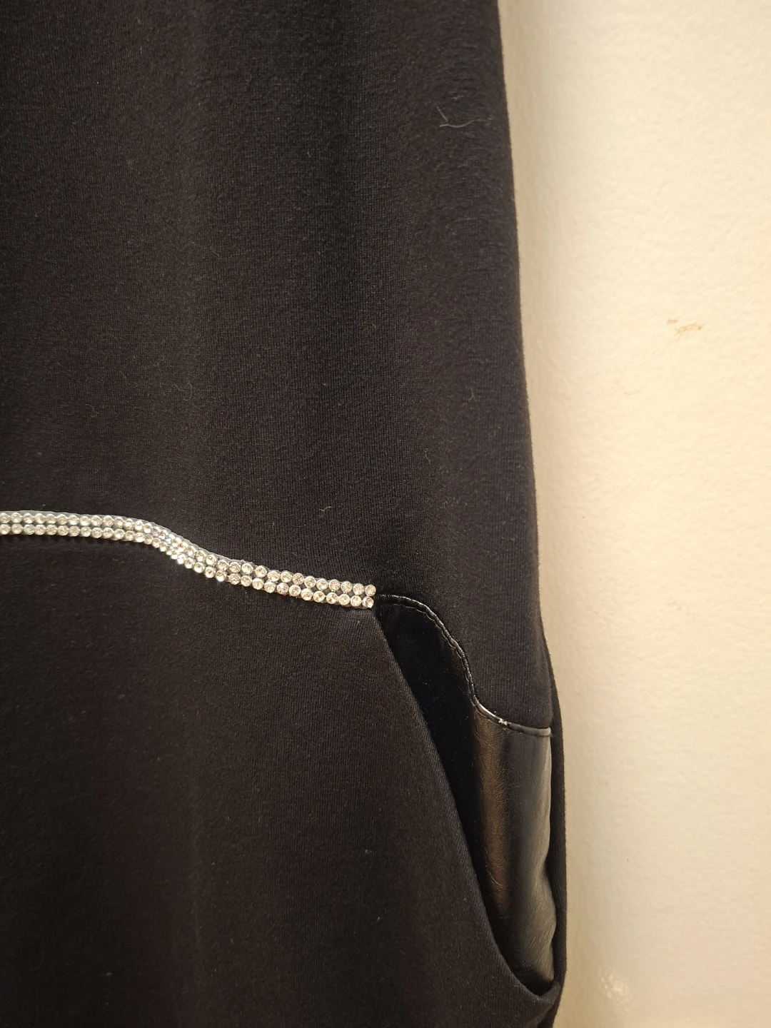 M + P + E Black Rhinestone Tunic Dress with Pockets - photo 2