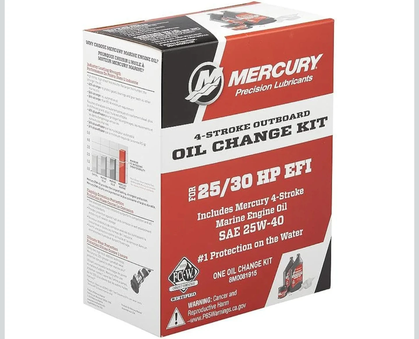 Mercury 4-Stroke Outboard Oil Change Kit 25/30 HP EFI